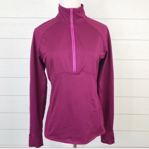 𝅺ATHLETA Malibu 1/2 Zip Running Top Long Sleeve S - Picture 1 of 9
